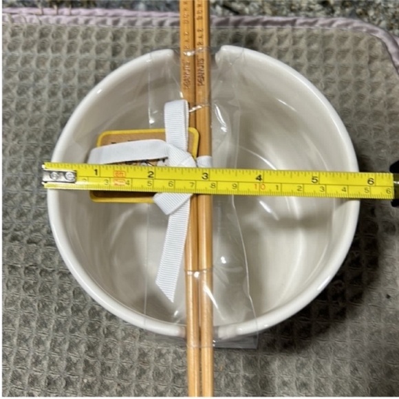 NWT Rae Dunn x Peanuts “Noodles” Ceramic Bowl with Chopsticks - Picture 4 of 4